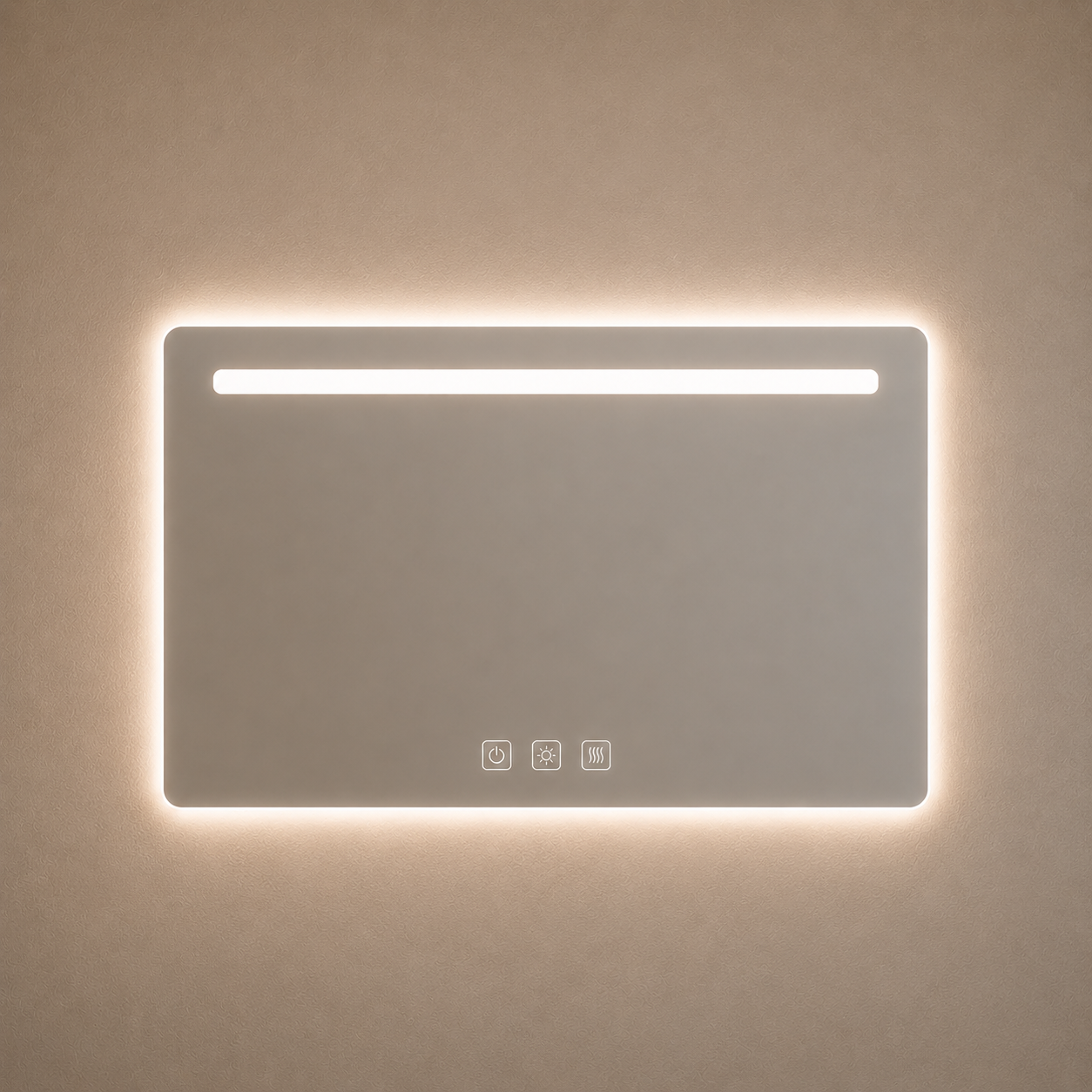 Meuble de salle de bain suspendu 100 cm 2 tiroirs avec vasque céramique - Chêne Structuré - Avec miroir