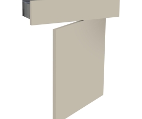 1x Kit façade meuble cuisine Beige Mat 1 porte, 1 tiroir H. 71,7 cm L. 59,7 cm