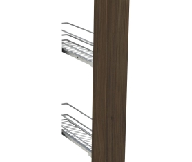 1x Kit façade meuble cuisine Noyer Foncé 1 porte H. 71,7 cm L. 14,7 cm