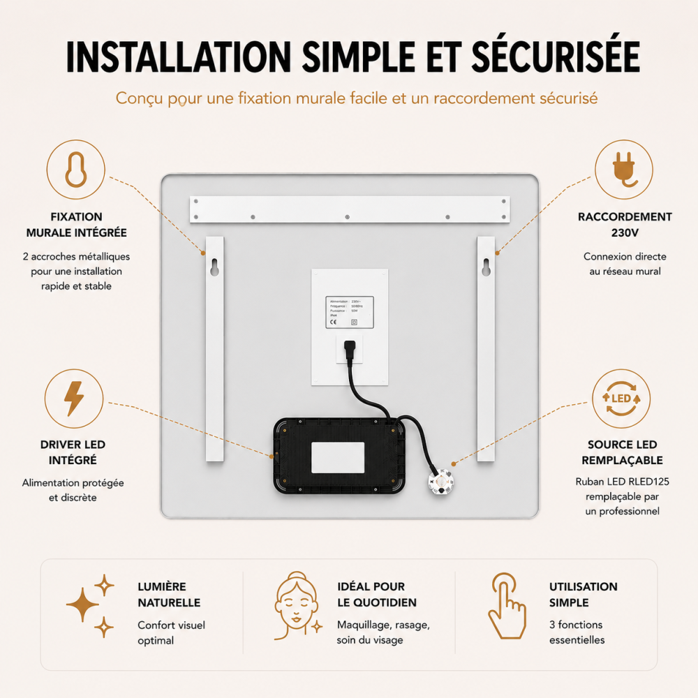 Meuble de salle de bain suspendu 100 cm 2 tiroirs avec vasque céramique - Vert Opale Mat - Avec miroir