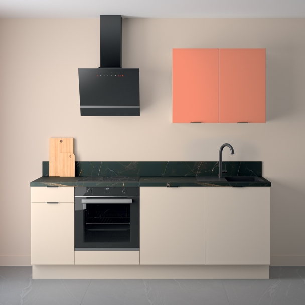 Cuisine complète Lin et Terracotta mat 220 cm