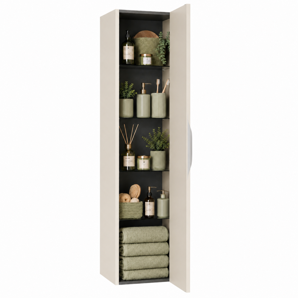 Meuble de salle de bain suspendu 90 cm 2 tiroirs avec vasque céramique - Lin Mat