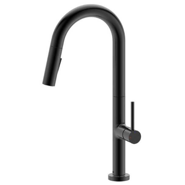 Mitigeur bec haut avec douchette noir