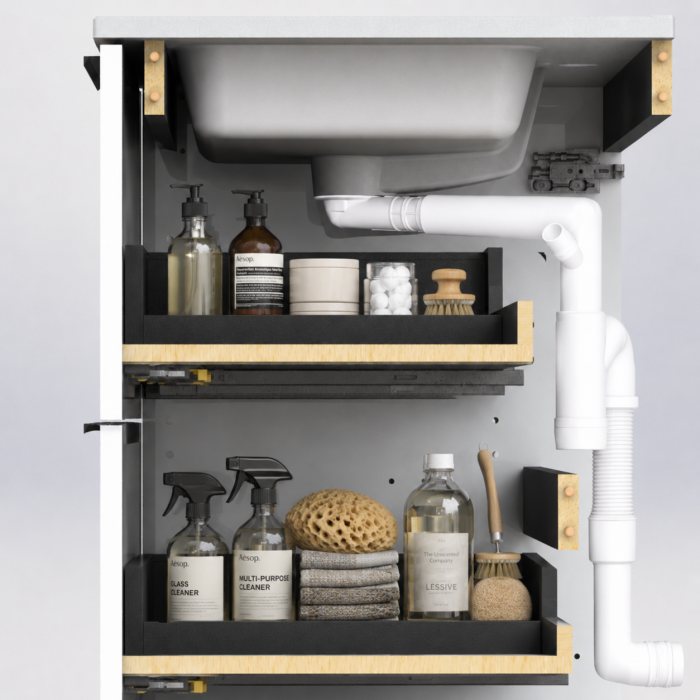Meuble de salle de bain suspendu 120 cm 2 tiroirs avec vasque céramique - Noyer foncé