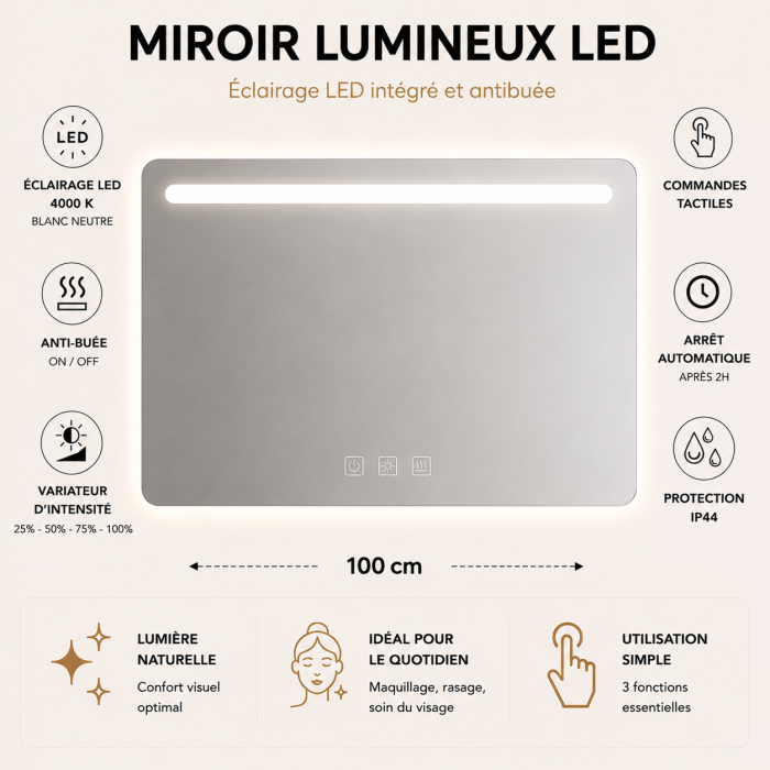 Meuble de salle de bain suspendu 100 cm 2 tiroirs avec vasque céramique - Vert Opale Mat - Avec miroir