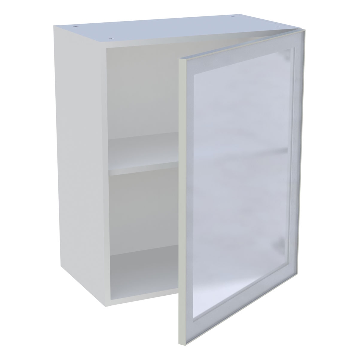 Meuble haut cuisine 60 cm avec 1 porte vitrée alu | hygena – Ma cuisine
